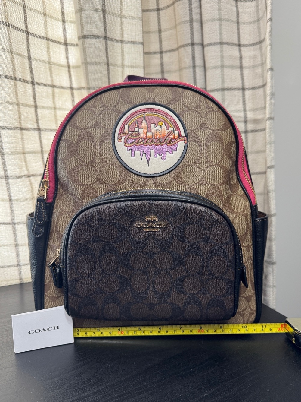 Coach Court Limited Edition Blocked Signature Canvas Leather Mini Backpack